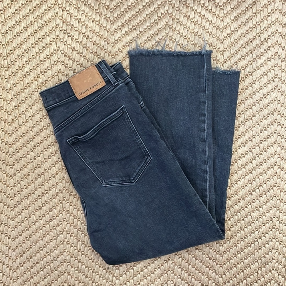 Aritzia - Denim Forum - Arlo High Rise Straight Cropped - Black - 29